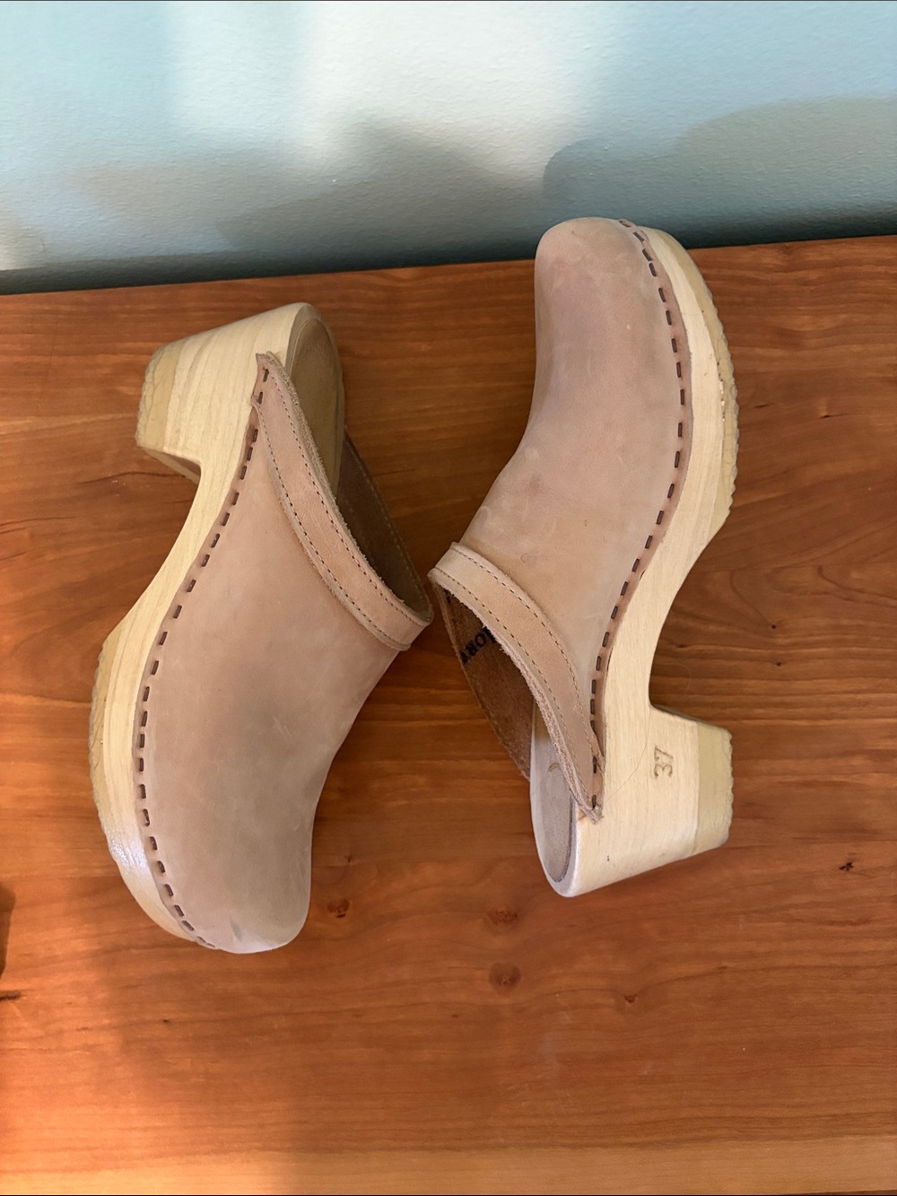 No. 6 Dusty Rose Suede Clogs - Picture 4 of 4